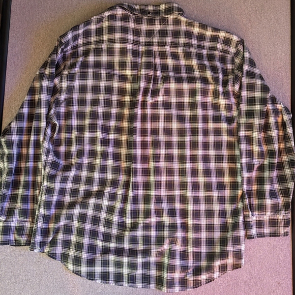 Tommy Hilfiger button down black and white plaid men's XL - Picture 4 of 4